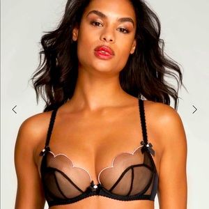 Agent Provocateur Lorna Bra 36C Black w Pink